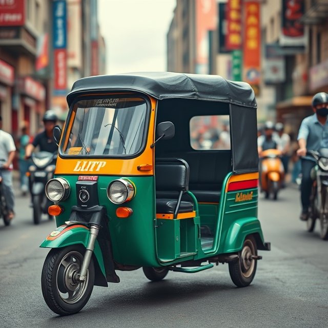 Auto Rickshaw Vinyl Sticker Advertising